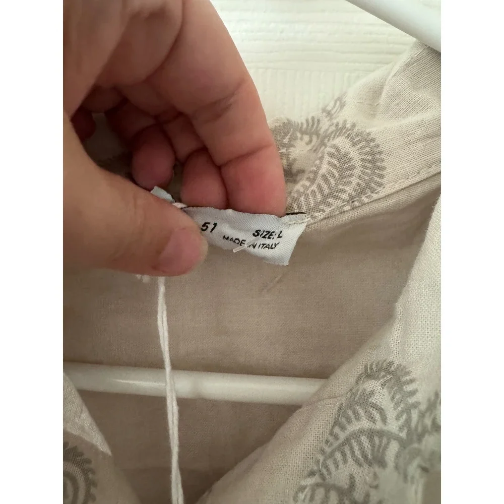 NWT CIVICO 51 Linen Blend Button Up Shirt Size Large‎